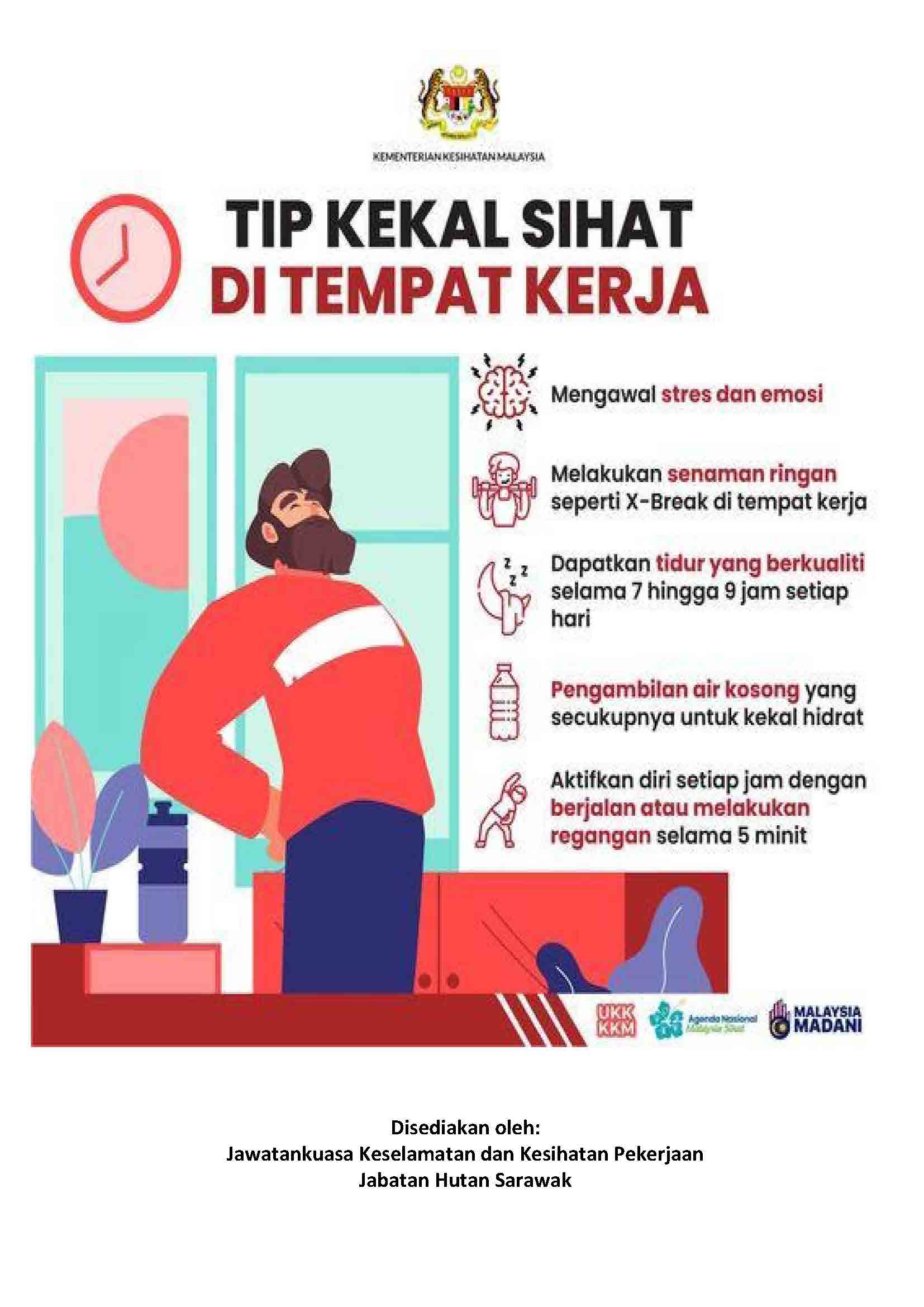 Tip Kekal Sihat di Tempat Kerja